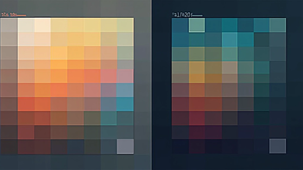 Color palette display showing how the same color tokens adapt to light and dark theme backgrounds