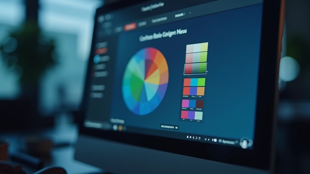 Contrast ratio testing tool interface showing WCAG compliance levels for various color combinations