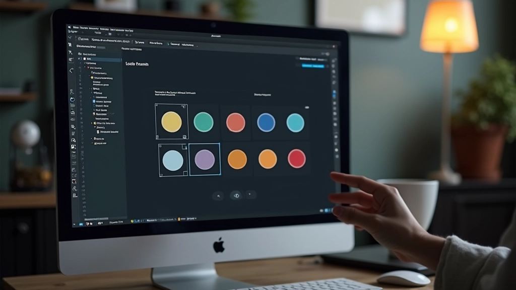 Icon design file showing before and after adjustments with annotations for optimal dark and light theme rendering