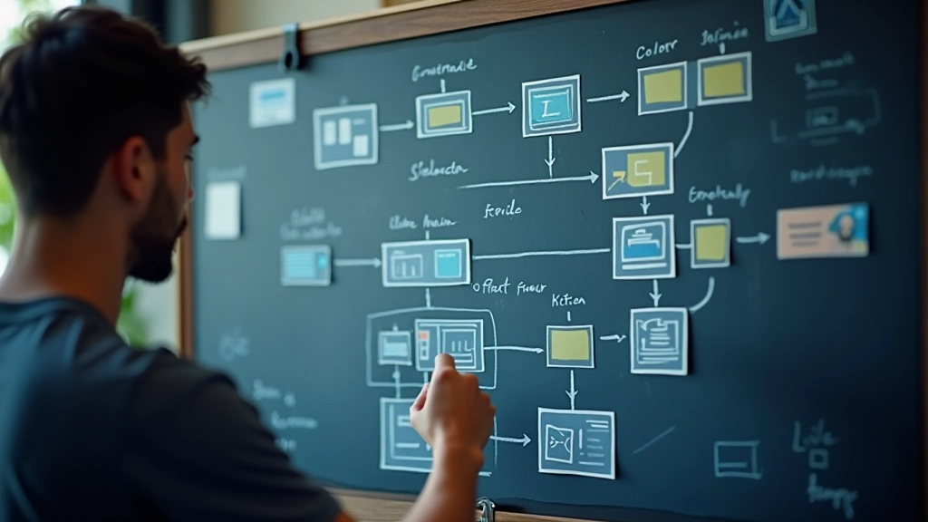 Visual workflow diagram showing the dual-theme design process flow