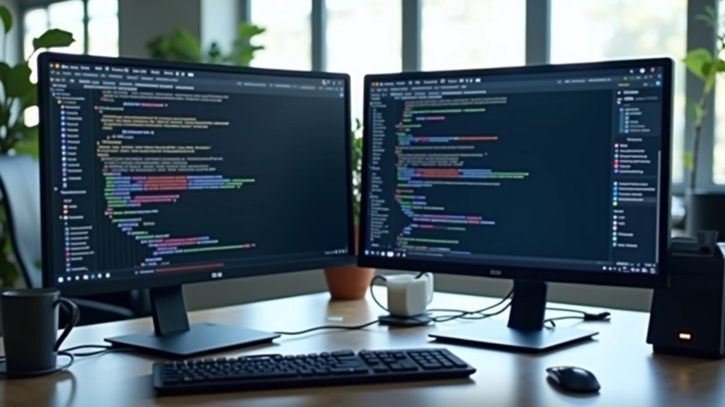 Designer creating dark and light mode interface variations on desktop computer