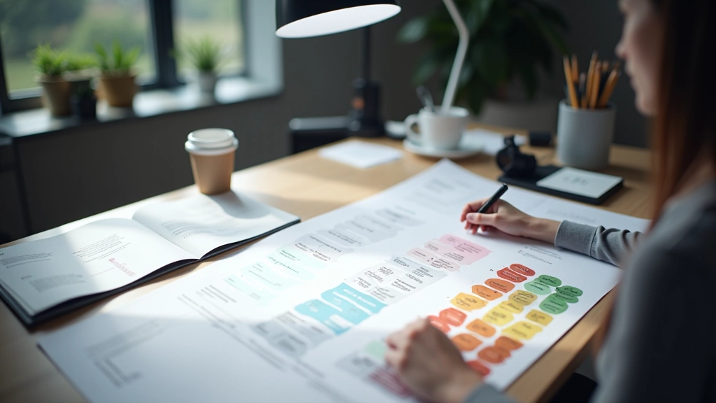 Visual diagram showing semantic color token structure with background, text, and interactive color categories