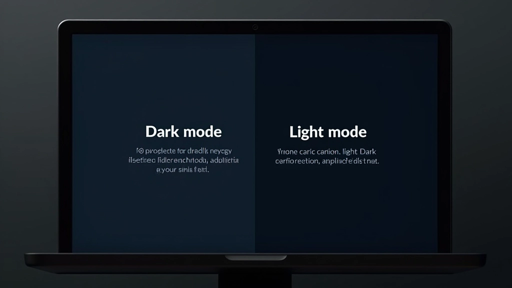 Dark mode and light mode theme design